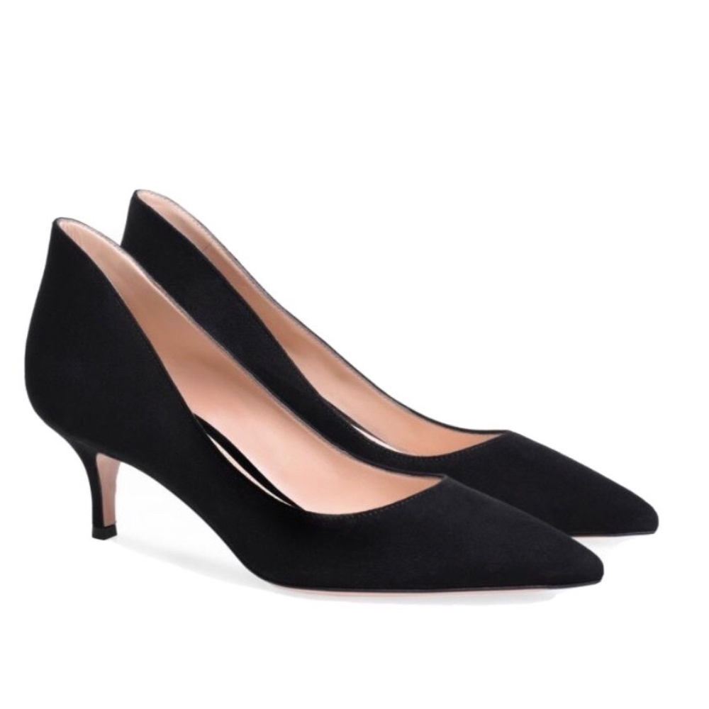 Gianvito Rossi Ellipsis 55 black suede pumps